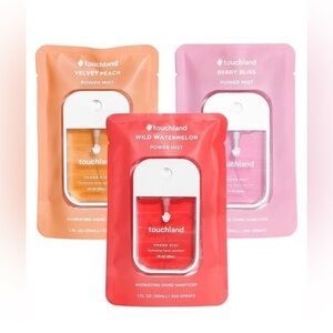 NEW Touchland Power Mist Juicy Pack Hydrating Sanitizer Hand Sanitizer — 3 Pack.